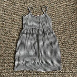 Striped Black and White Kids Dress